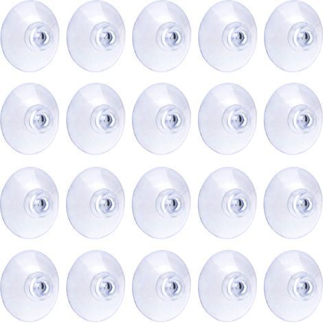 Lot de 20 ventouses Transparentes Ventouse en Plastique PVC de 3 cm sans Crochets pour la décoration et l'organisation de la Maison (1/5)