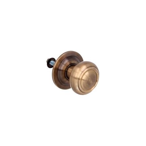 Bouton de porte d'entrée Ø70 mm – Laiton vieilli – Pour portes jusqu'à 70 mm d'épaisseur – Installation sécurisée avec vis et écrou – Amig