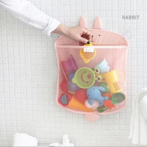 Rangement pour jouets de bain Kidlife, pour la salle de bain, ventouses puissantes, organisateur mural, panier de douche, sac à jouets pour la douche (1/5)