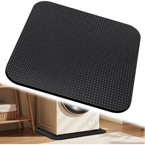Alfombrilla antivibración antideslizante en ambos lados, alfombrilla para lavadora de 60x60 cm, alfombrilla ligera impermeable para el suelo del frigorífico, sub-refrigerador, alfombrilla protectora p (1/5)