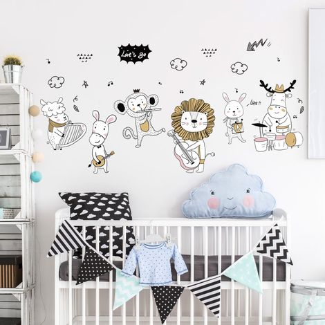 Sticker mural « Maisons d'animaux » (Dimensions : 111 cm x 42 cm) (1/5)
