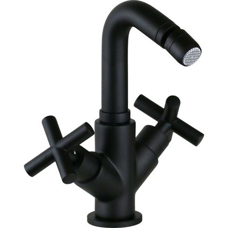 Rubinetto doppia leva di comando in colore nero opaco per bidet Gattoni Taolos 1535015NO  Nero opaco
