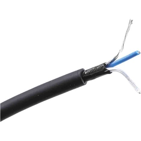 Câble audio RS PRO 1 paire , 0,22 mm² Blindé Semi-conducteur, Multiconducteur, gaine Noir