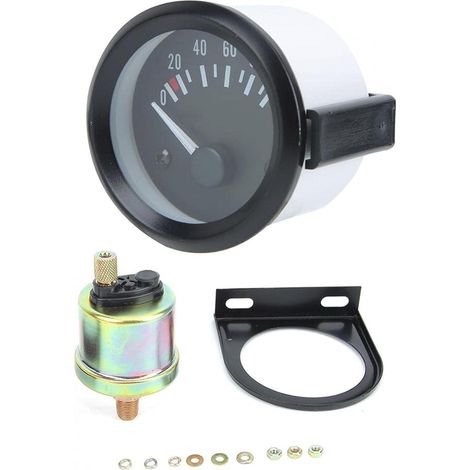 Oil pressure gauge, long life, stable performance, easy to operate, high sensitivity motor car with 0-100 Psi 12v 52mm/2 inch sensor (1/5)