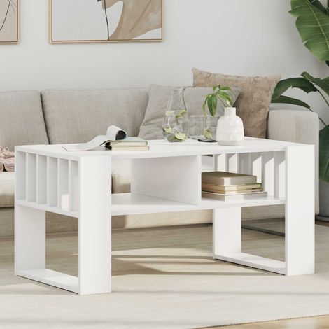 Couchtisch Weiß 92 x 49,5 x 45 cm Holzwerkstoff