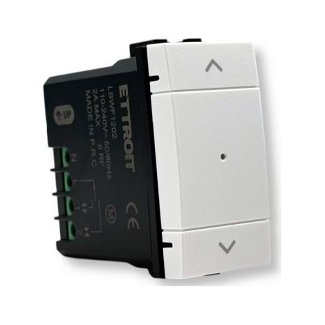 Bouton de commande de volet roulant intelligent ETTROIT Wifi connecté haut bas application Tuya couleur blanche compatible avec Living LBWF1202