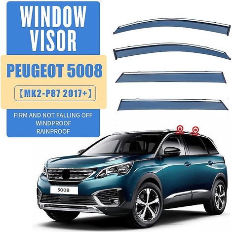 Déflecteurs de pluie et de pluie pour vitres, accessoires auto pour Peugeot 5008 2017-2025, 4 pièces ( ) (1/5)