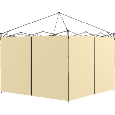 Pair Parois latérales de Rechange Barnum panneaux latérals pour tonnelle 3 x 3 ou 3 x 6 m 2 pièces beige