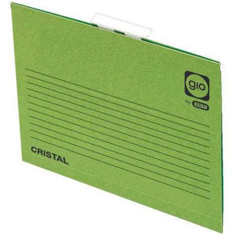 CARPETA COLGANTE CAJÓN VISOR CORTO CRISTAL FOLIO LOMO V COLOR VERDE GIO 400021957