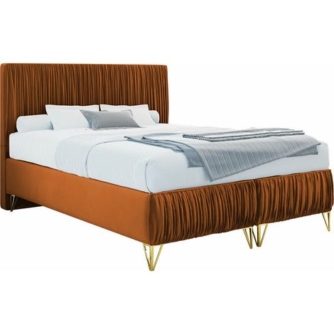 Lit continental Logan 112, Amor Velvet 4305, Double, 180x200, Tapisserie, Sommier à lattes, 180x209x120cm (1/4)