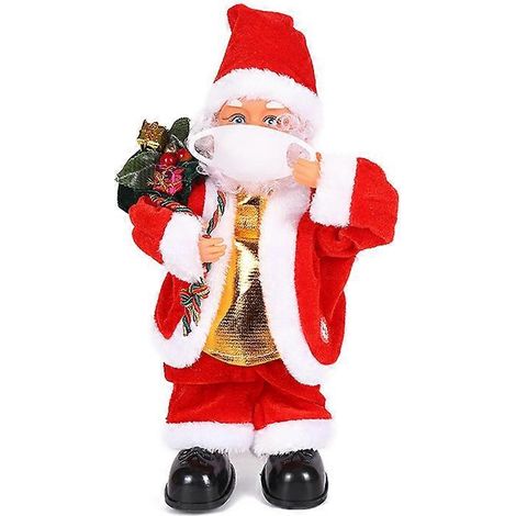 Kreative Weihnachtsmann-Dekorationen, elektrische Ornamente mit Musik, (Maske) (1/5)