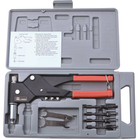 PINCE A RIVET + POSE INSERT ALU - ACIER - INOX CEDREY (1/2)