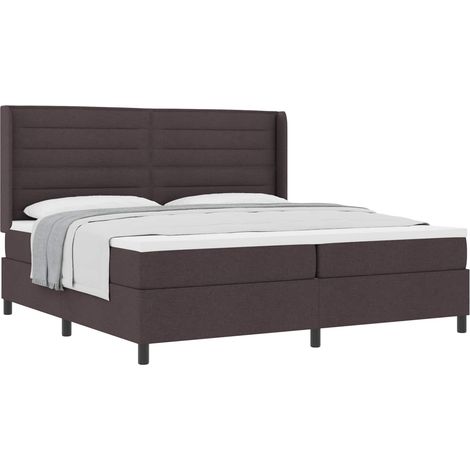 Maison Exclusive - Boxspringbett mit Kissen Dunkelbraun 200 x 200 (1/5)