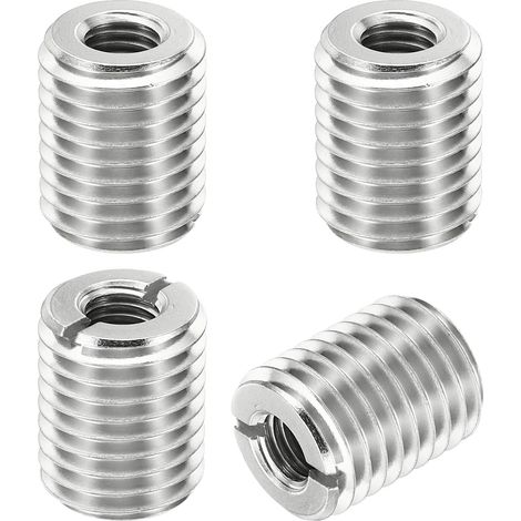 Filetage Adaptateurs Manchon Réducteur Écrou Insert Fileté Metal, 4 pcs M20x2,5 Mâle à M10x1,5 Femelle Réparation Insérer Écrou Vis Réducteur Inox Acier Attache 25mm (1/5)