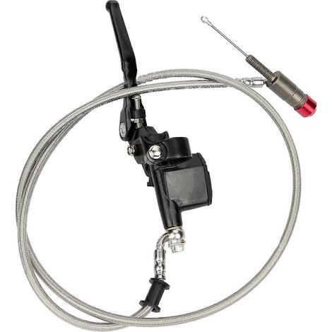 Maître-cylindre de levier d'embrayage hydraulique pour moto 1200 mm, argent/noir (1/5)