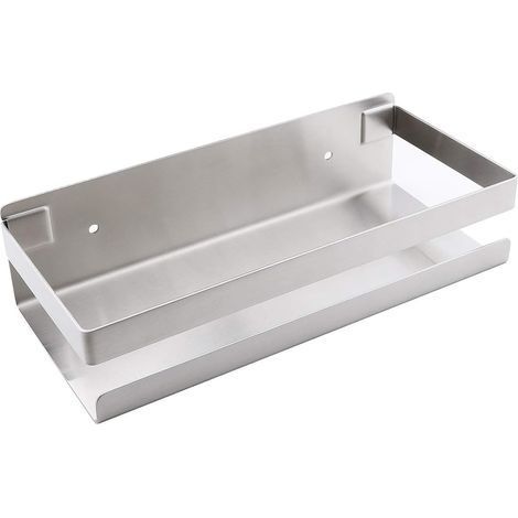 Étagère Cuisine Sans Percage 30 cm Organisateur Rangement Épices Mural Adhésif Acier Inoxydable 304 Support Multifonction Cuisine Salle de Bain (1/5)