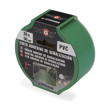 CINTA ADHESIVA DE SEÃ‘ALIZACION VERDE DE 33X50 - IPT