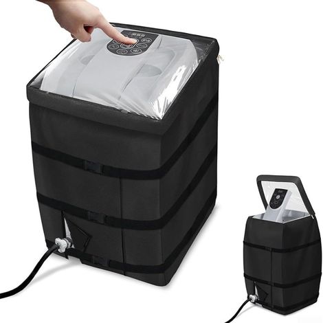Housse de pompe de chauffage spa 600D Oxford étanche à l'eau et à la poussière pour équipement 42 x 37 x 53 cm Noir (1/5)