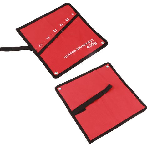 Sac de rangement à outils enroulable multipoches, porte-clés, pinces, organiseur en toile (6 poches) (1/5)