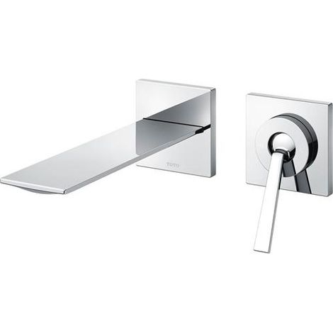 Mitigeur monobloc à levier simple à 2 trous, raccord mural ZL chromé avec sortie courte