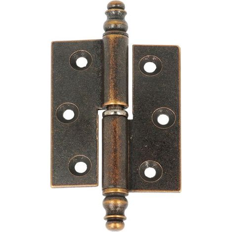 Cerniere destre a sfilare in ottone bronzato 40 x 40 mm