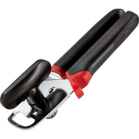 1 - Ouvre-boîte - Ouvre-bouteille - Acier allié - Ouverture de pots et boîtes - Cuisine quotidienne - Noir et Rouge - 20x5x3cm (1/2)