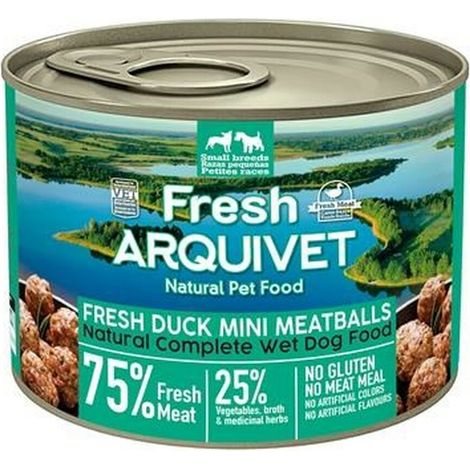 Cibo umido Arquivet Fresh Duck Mini Meatballs 200 g
