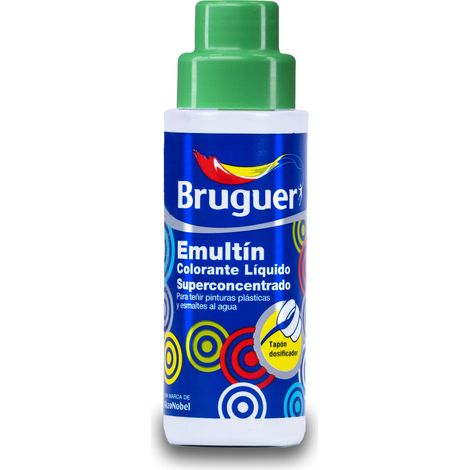 Bruguer Emultín Colorante Líquido Superconcentrado para pinturas y esmaltes Verde Hierba 100 ml