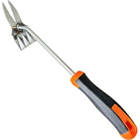 Outil Désherbage Manuel, Arrache-Herbes Ergonomique avec Crochet et Petite Pelle, Extracteur de Mauvaises Herbes pour Jardin, Râteau Désherbeur Efficace-x (1/2)