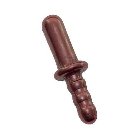 INCONTRO FERMAPORTA A PINZA A PIOMBARE - MM 14X45 OTTONE BRONZATO- 10 pezzi