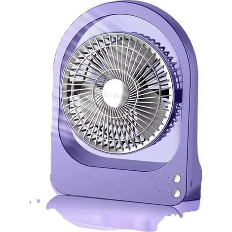 Ventilatore da tavolo, inclinazione regolabile, 3 velocità del vento, VIOLA (1/2)