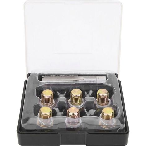 Kit de réparation de filetage, bouchon de vidange d'huile M13 x 1,25 mm, vis de carter d'huile, outil de retaraudage (1/4)