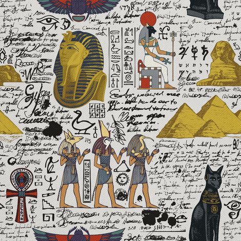 Tissus décoratifs d'extérieur Oxford - motif Égypte antique (1/5)