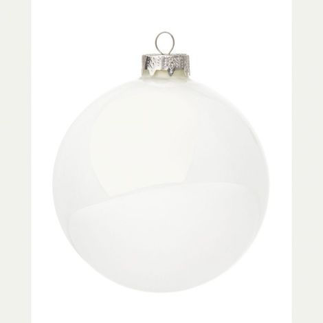 SFERA NATALIZIA BIZZOTTO VETRO BIANCO LUCIDO ø10 (1/3)