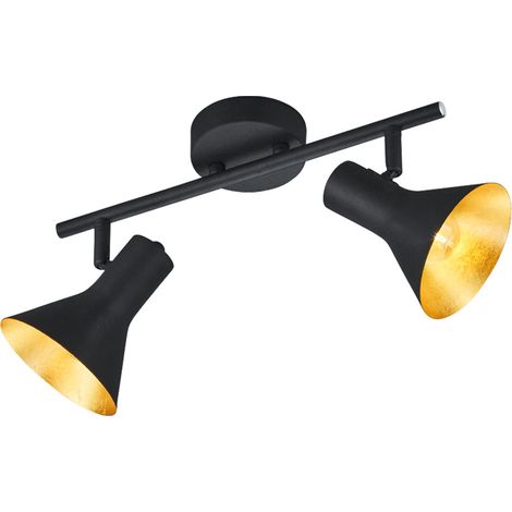 Plafoniera camera da letto faretti faretti lampada da corridoio oro nero Reality luci R80162002 (1/5)