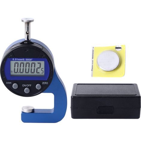 Micromètre électronique à jauge d'épaisseur numérique, outil de mesure de résolution 0,01mm 0,0005 pouces 0 à 10mm (1/5)
