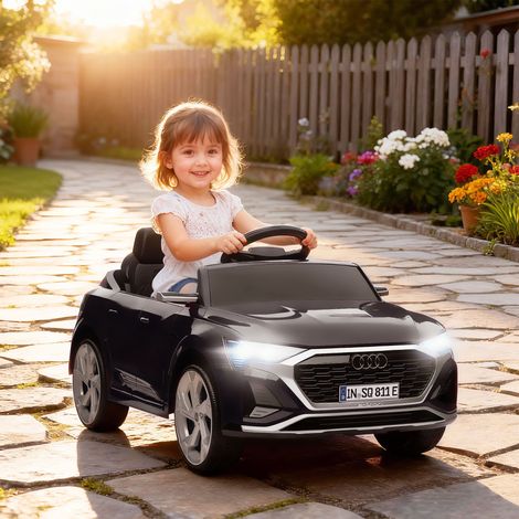 Voiture électrique pour enfants - télécommande - musique - 3-5 km/h - 12V - noir - phares - Pratique (1/4)