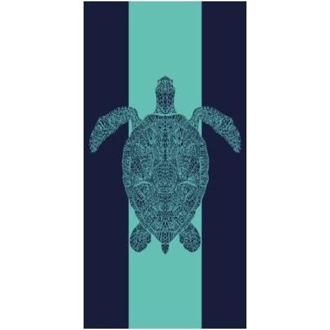 Plage Microfibre Anti Sable Homme Femme - Serviette Piscine de Bain, Couverture de Plage pour Natation Sport, Super Absorbant, 180x90 cm, motif tortue (1/5)