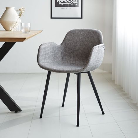 Chaise de salle à manger Mick gris (1/5)