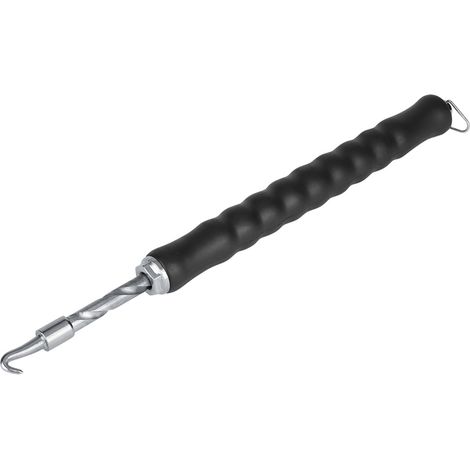 Crochet semi-automatique rétractable pour fer à béton, outil de ligature d'armature sur chantier, gaine de protection, usage professionnel. (1/5)