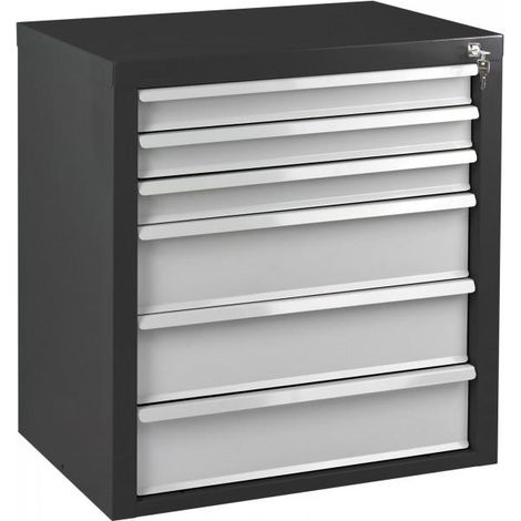 Armoire servante Mammut 6 tiroirs - Gris/Anthracite