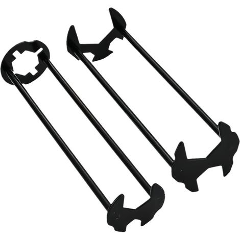 Lot de 2 clés pour lavabo clé mitigeur clé plombier 7 tailles set clé sous évier outil robinet universel pour espaces étroits