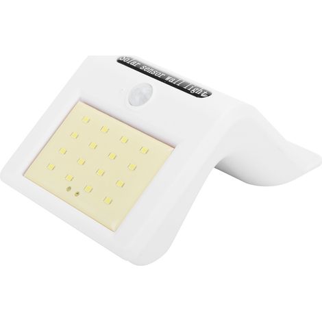 Applique murale de cour 2 en 1 à 16 LED avec détecteur de présence humaine et induction infrarouge, éclairage solaire extérieur (1/5)