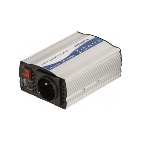 Convertisseur de tension quasi sinus 150W 12V/230V – Port USB 5V 1A – Cordon allume-cigare inclus – Compact et léger – Antarion