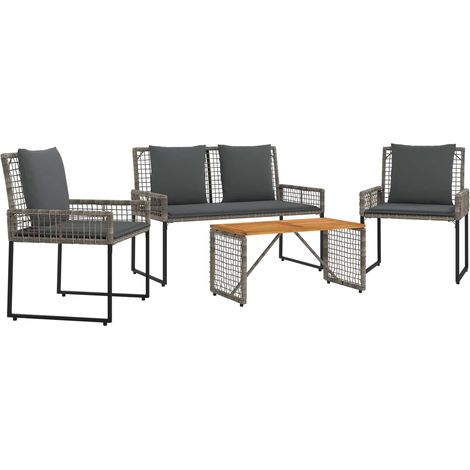 Maison Exclusive - Set di Mobili da Esterno con cuscino acciaio