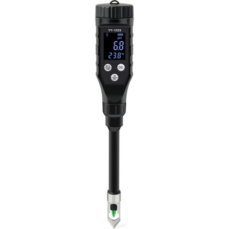 Irovami Testeur pH sol 2 en 1 – LCD, température, jardinage – Idéal pour plantes, jardin, plantation (1/5)