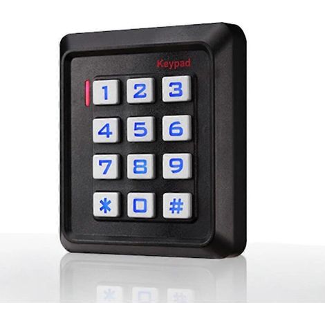 Lecteur de cartes à clavier rétroéclairé étanche IP65 avec sortie Wiegand, contrôle d'accès autonome R30EM, boîtier plastique, 2000 cartes, 125 kHz (1/5)
