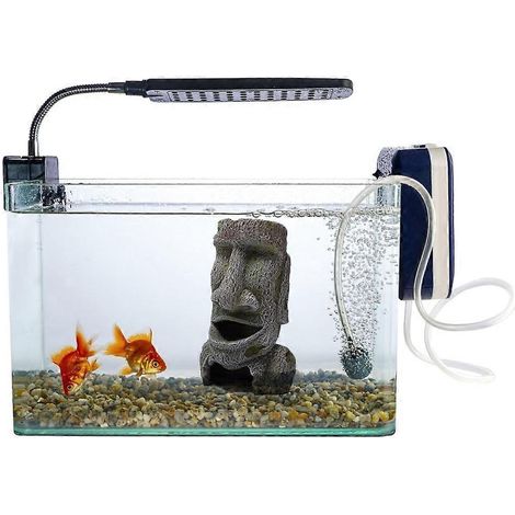 Statues pour aquarium, décorations paysagères, ornements, statues de simulation, artisanat d'aquarium (1/4)