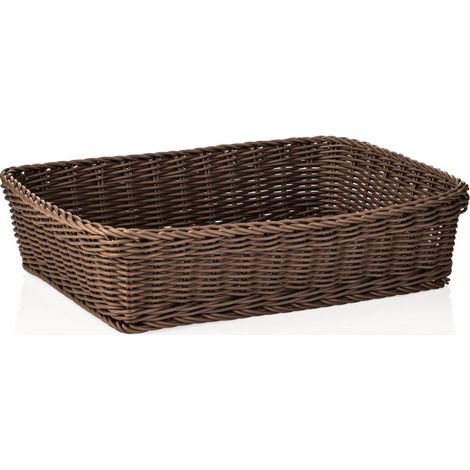 Panier rectangulaire 40 x 30 cm H 10 cm brun foncé polypropylène WEAVER PRO - Was Germany (1/2)