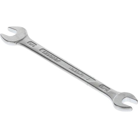 Llaves planas dobles en pulgadas americanas, lado e/planos : 5/16 x 3/8 pulgadas, Largo 140 mm